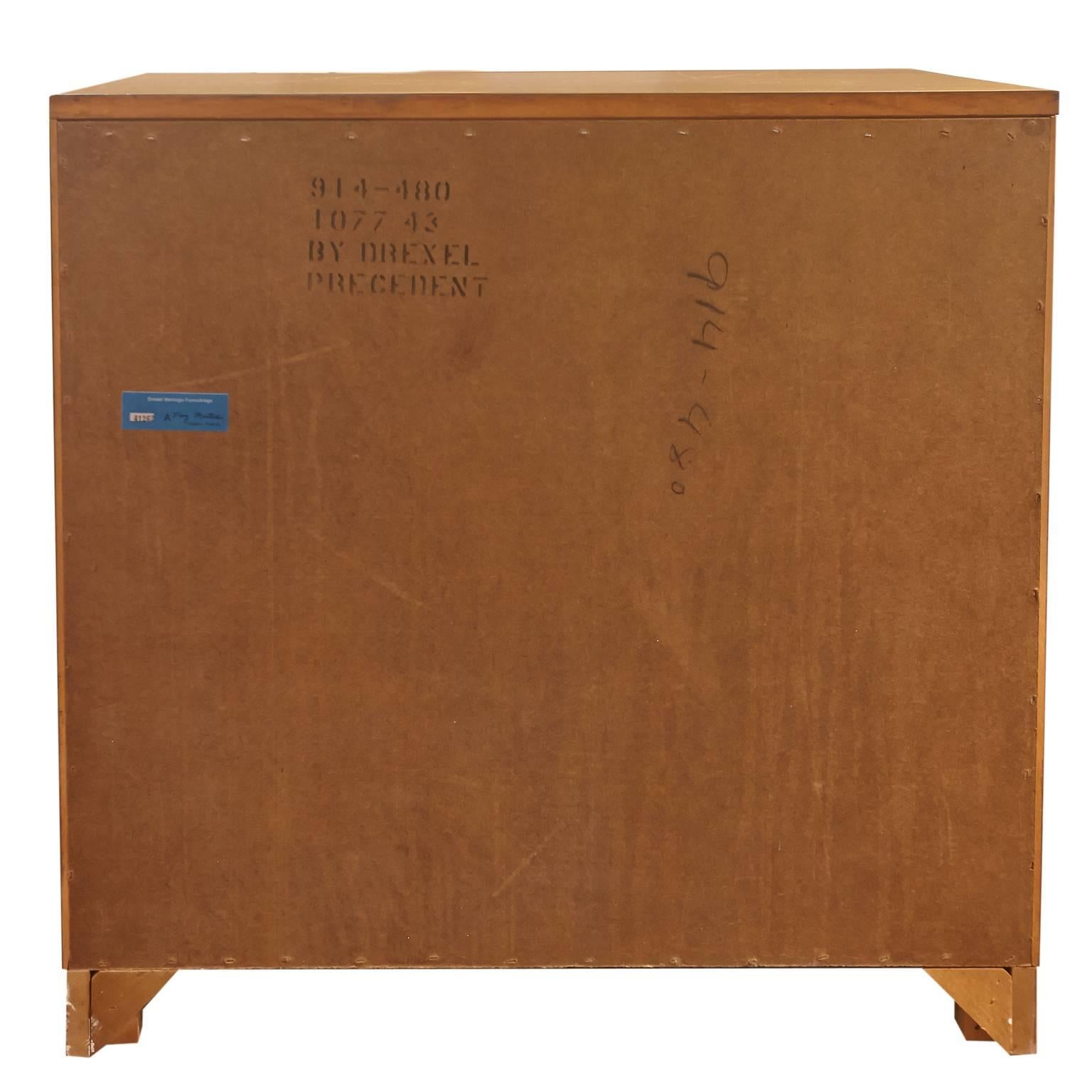Veneer Pair of Edward Wormley Burl Wood Cabinets for Drexel Precedent