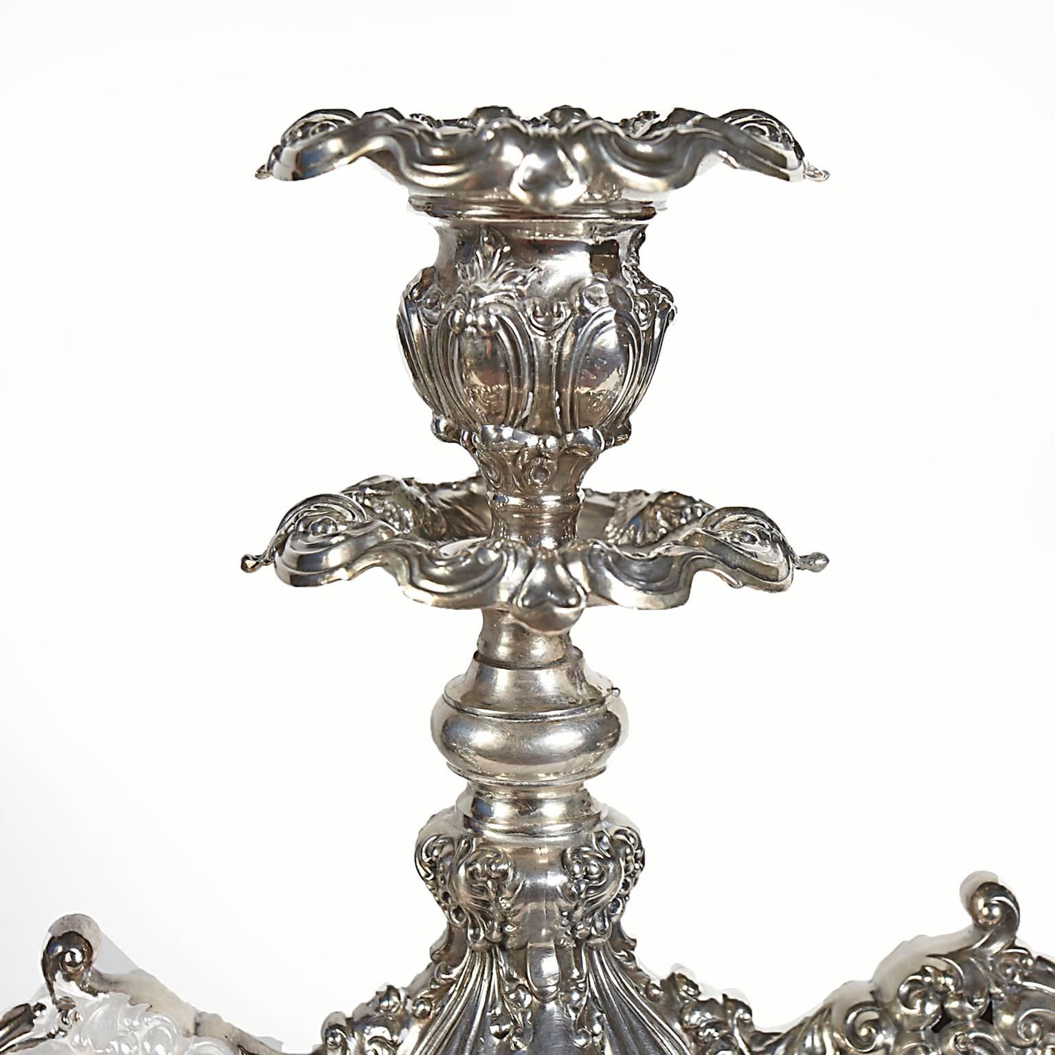 Late 19th Century Silver Plate Reed and Barton Candelabras 