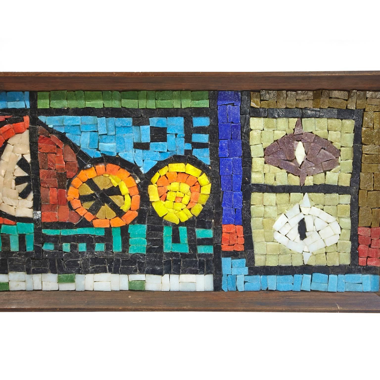 Evelyn Ackerman Mosaic Tile Wall Hanging In Good Condition For Sale In Tucson, AZ