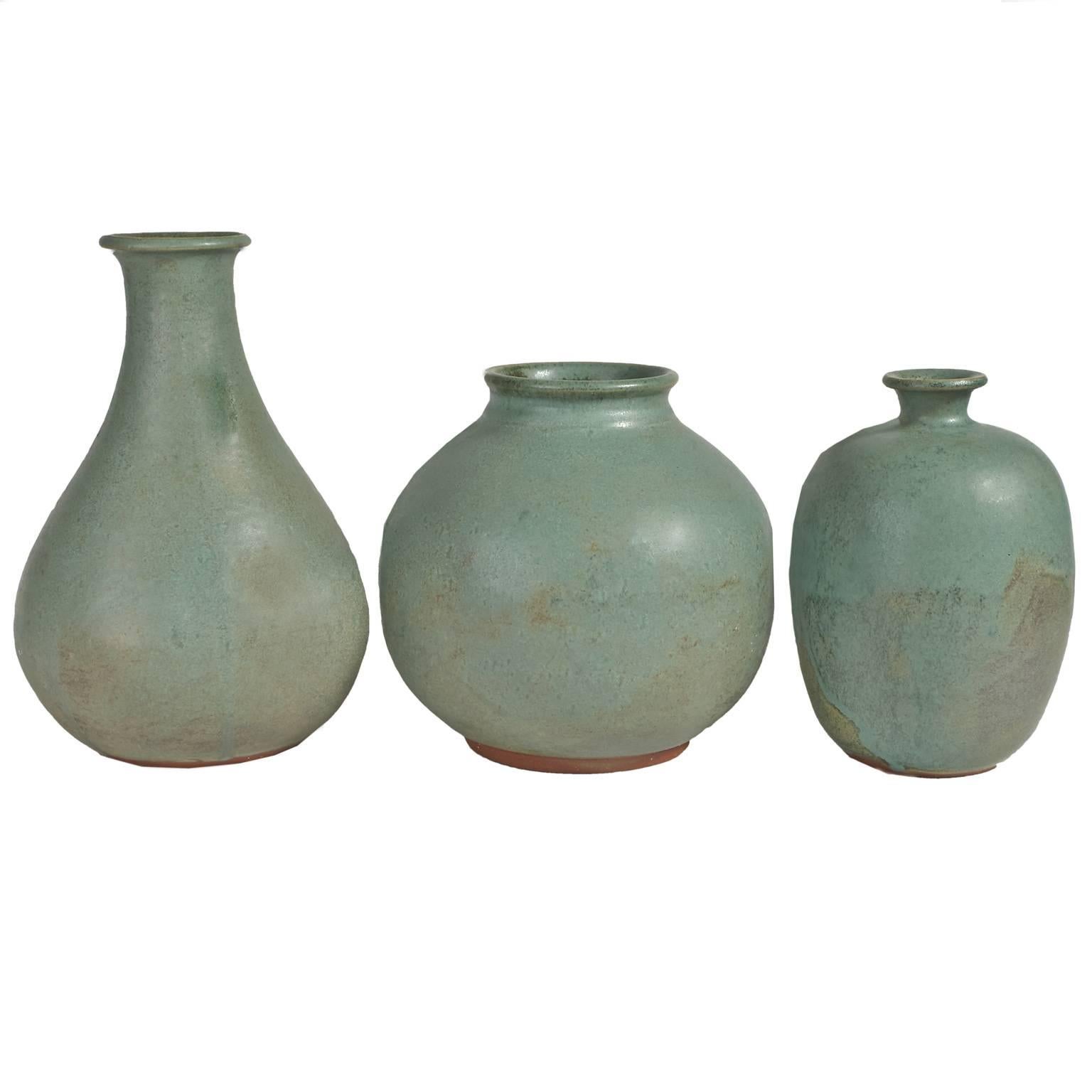 American Collection of Green Ceramic Studio Pottery