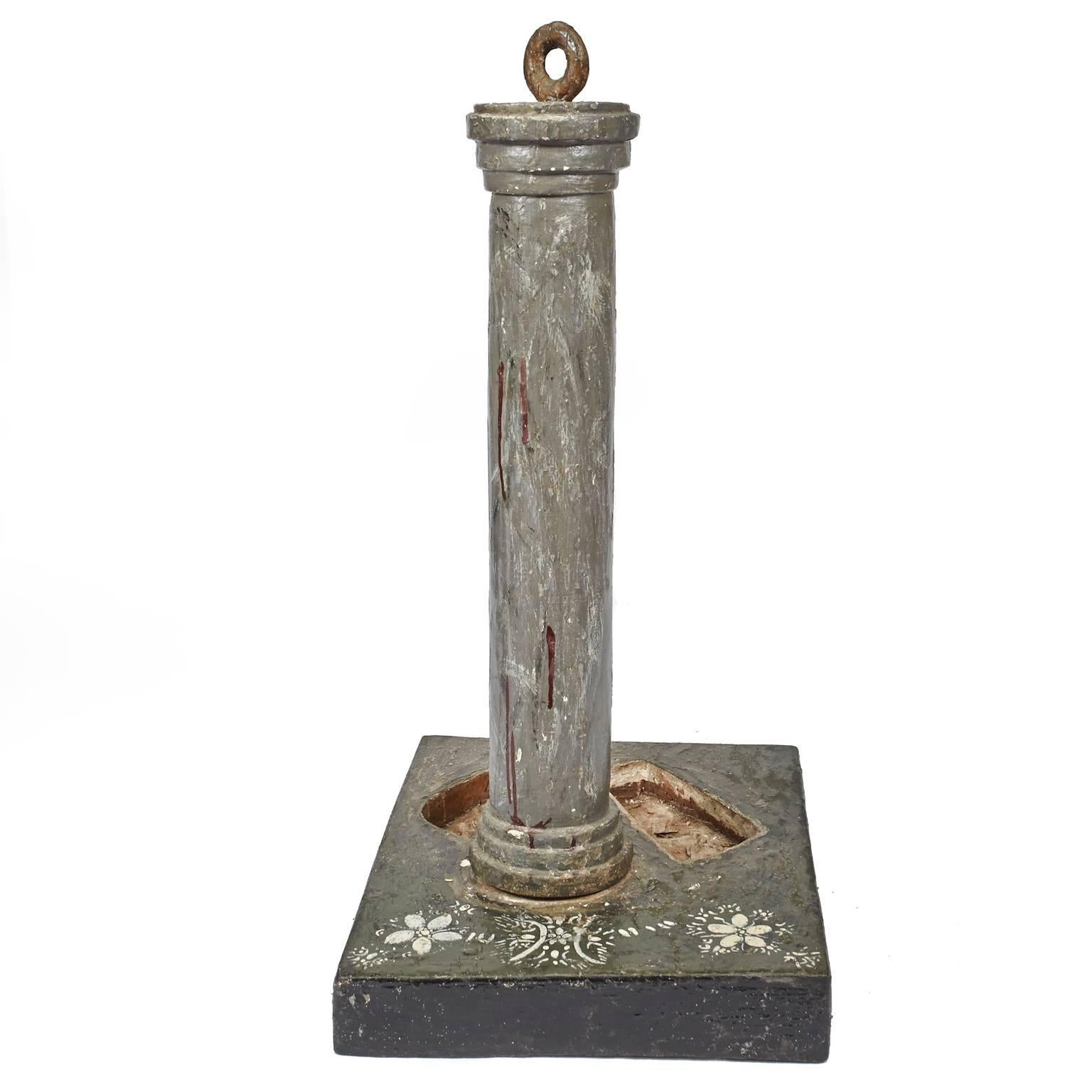 Wood Hand-Carved and Painted Statue Depicting the Flagellation of Christ For Sale