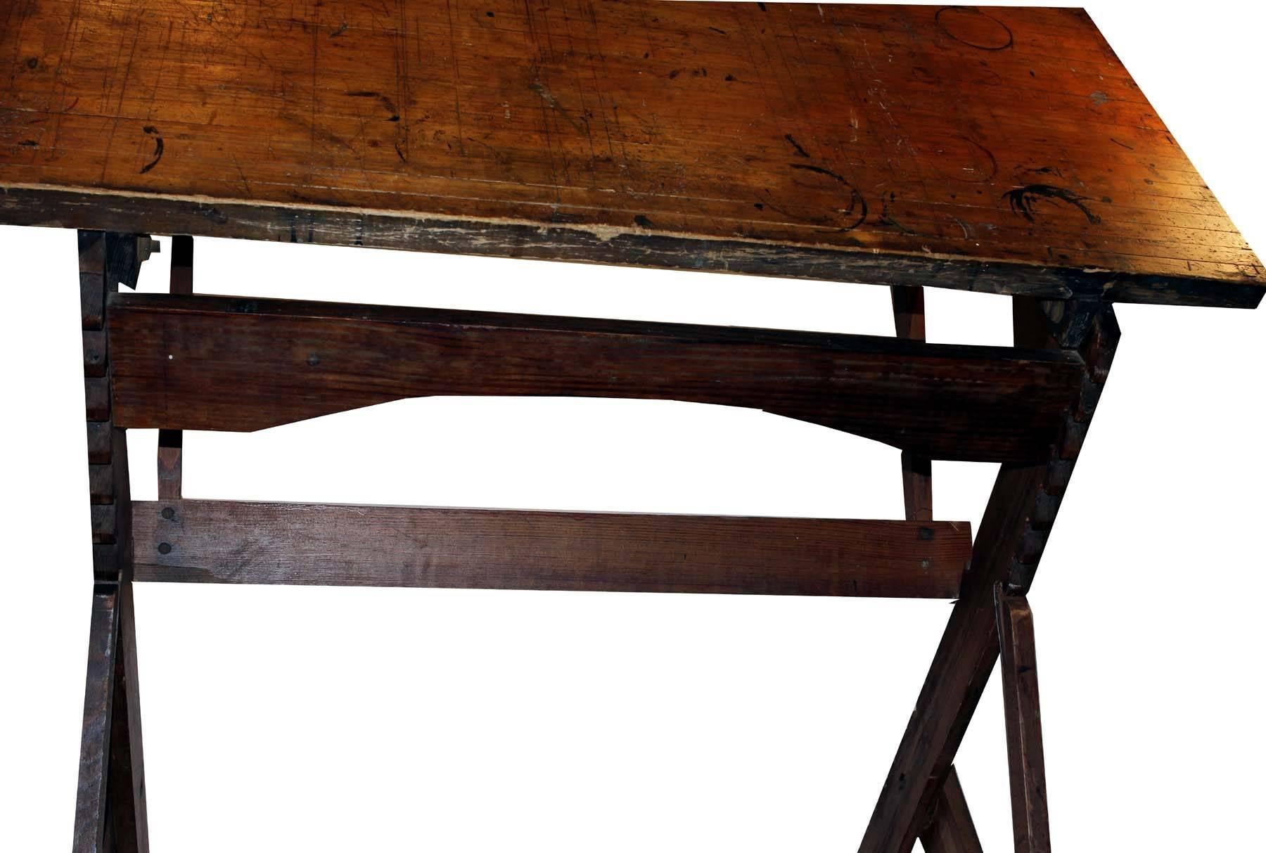 Late 19th Century Drafting Table In Good Condition In Sag Harbor, NY