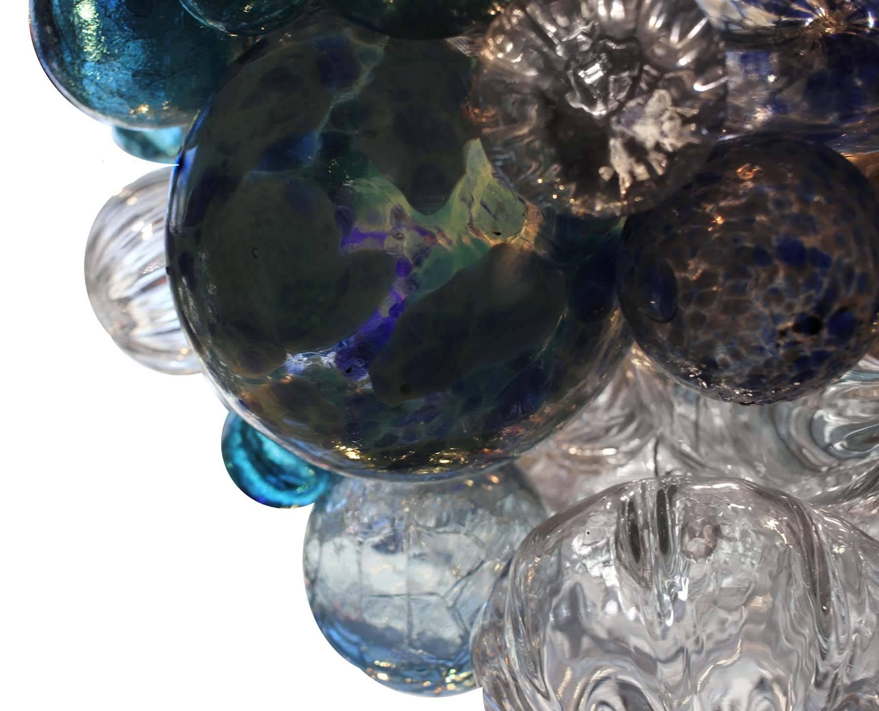 Custom Bubble Glass-Kronleuchter, Maßgefertigt  (amerikanisch) im Angebot