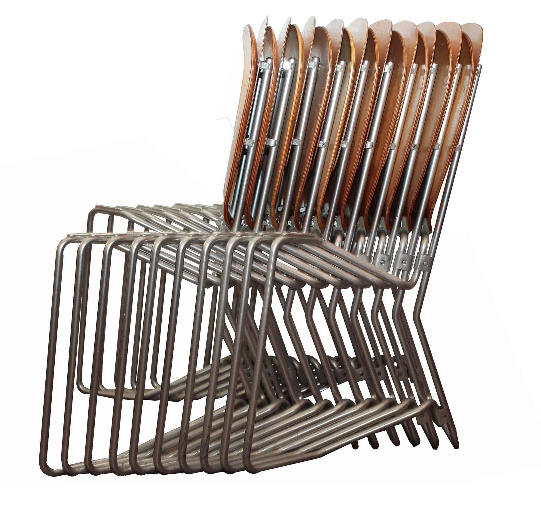 Set of Ten Armin Wirth Vintage Folding Chairs 1