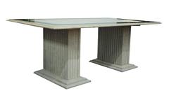 Mesa Cocktail de Mármol con Incrustaciones de Malaquita