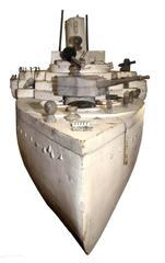 Huge Antique Iron Side Battleship Model, circa 1910