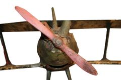 Antique Early 20th Century Bi-Wing Canvas Model