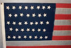 Antique 38 Star American Flag