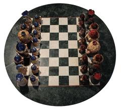 Italian Antique Ceramic Chess Set
