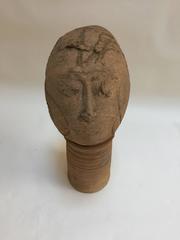 Mid-Century Modern Abstract Pottery Bust Sculpture