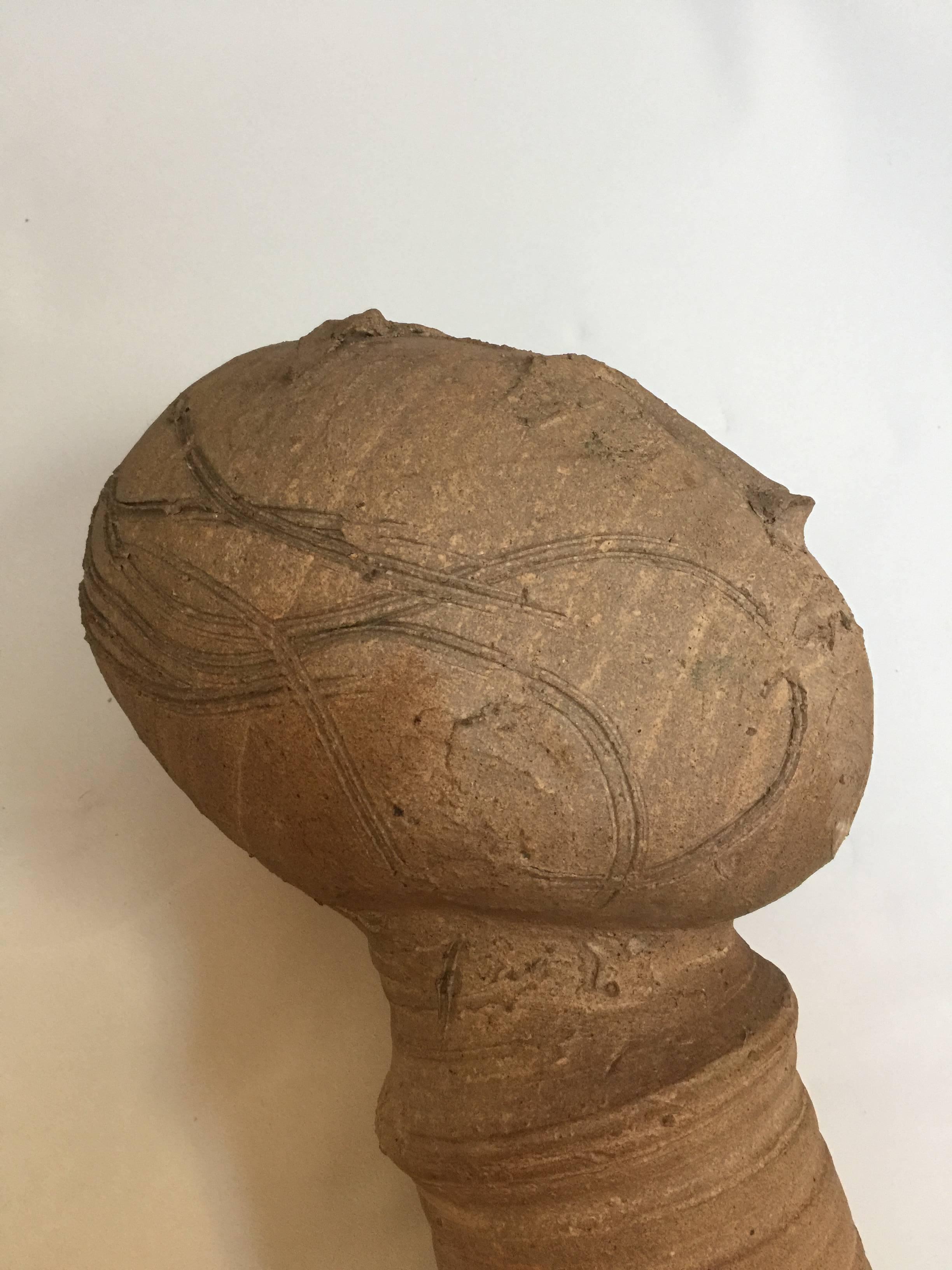 Mid-Century Modern Abstract Pottery Bust Sculpture 2