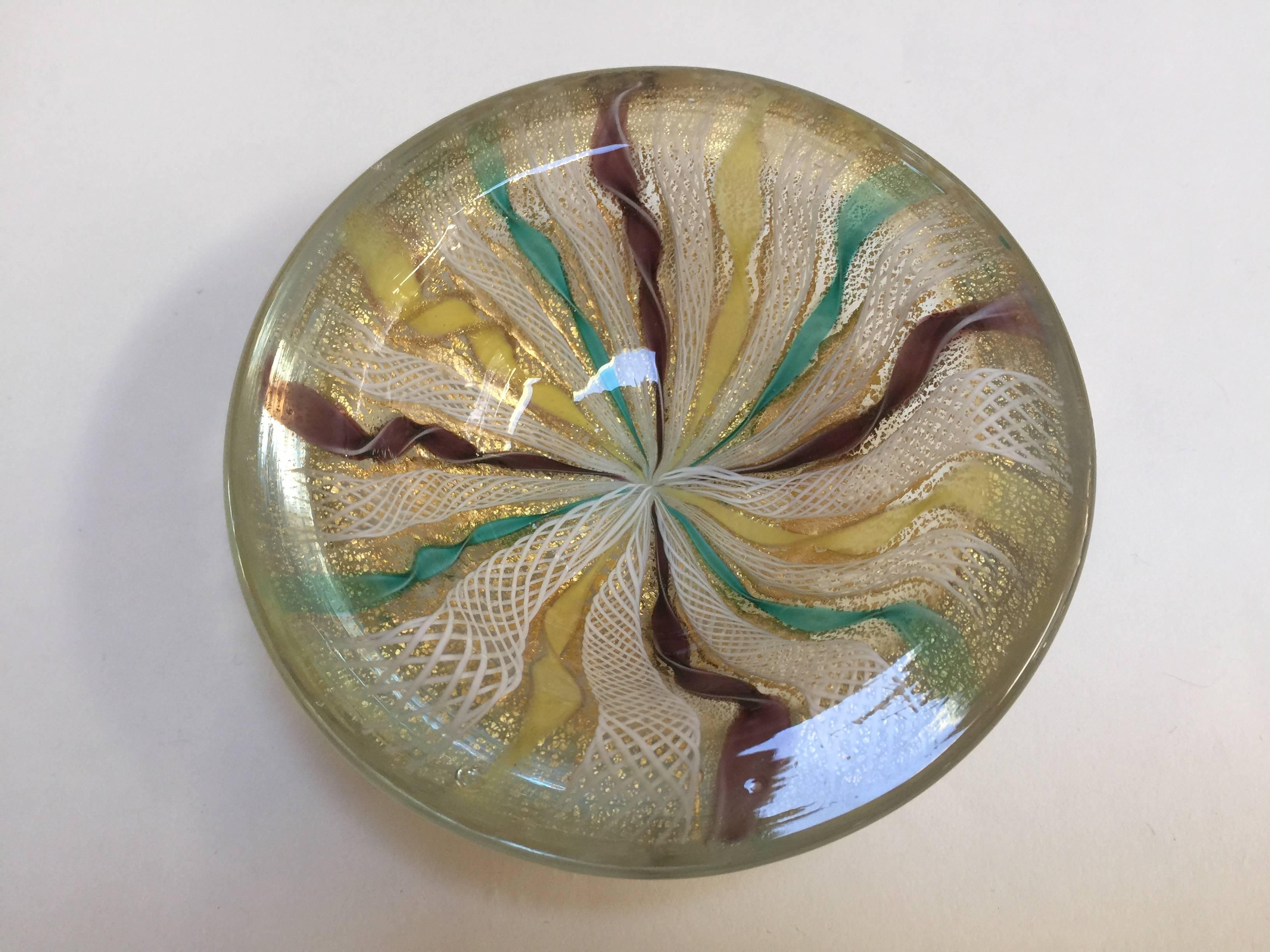 Collection of Four Murano Glass Ashtrays Bowls Sommerso, 1960s 3
