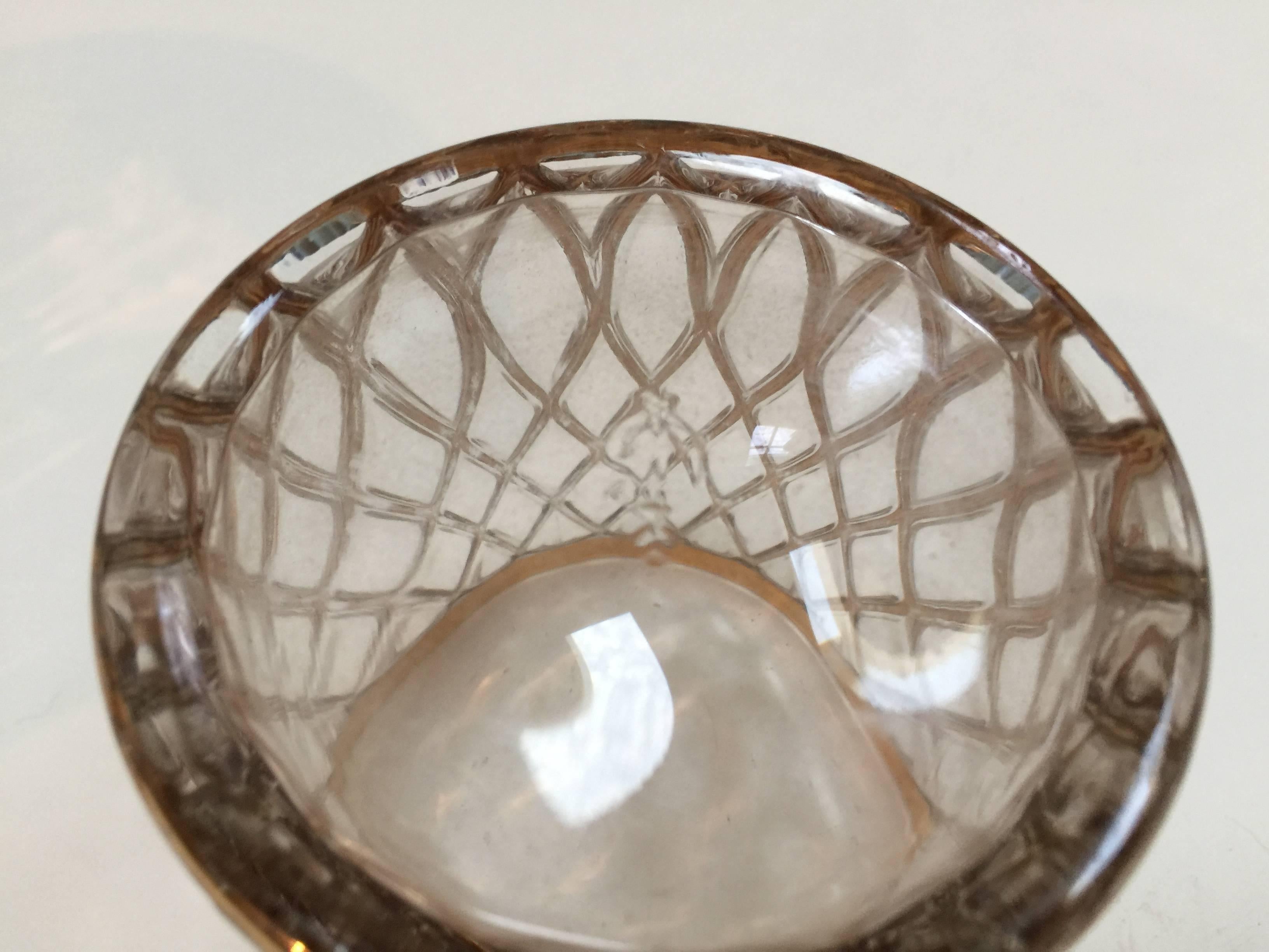 Mid-20th Century Imperial Glass 22kt Sekai Ichi Highball Glasses and Shoji Ice Bucket, 1960s