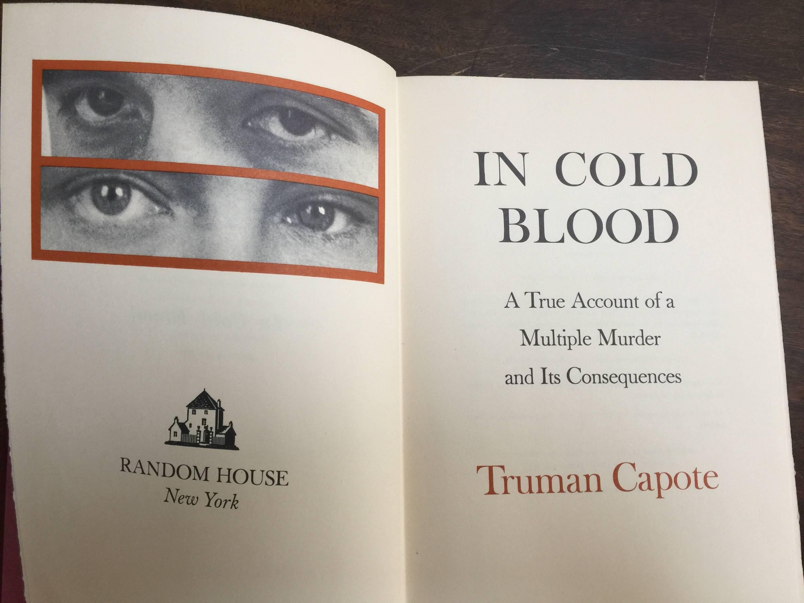 Mid-20th Century Truman Capote in Cold Blood First Printing, 1965