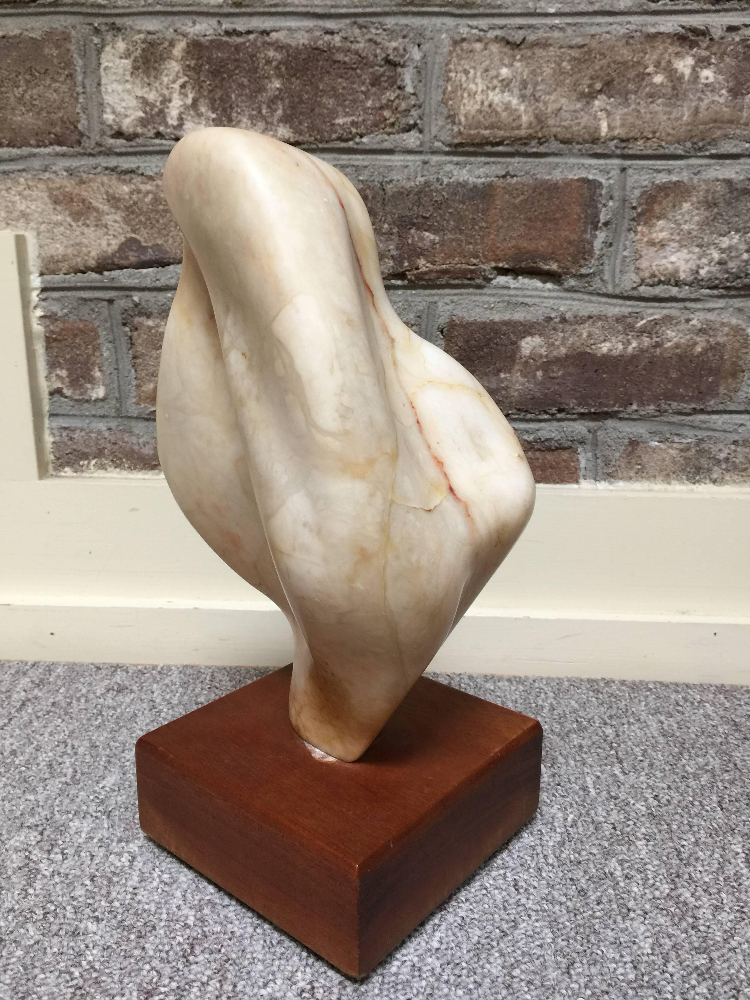 Mid-Century Abstract Marble Sculpture H.Rubine, 1950s In Good Condition For Sale In Indianapolis, IN