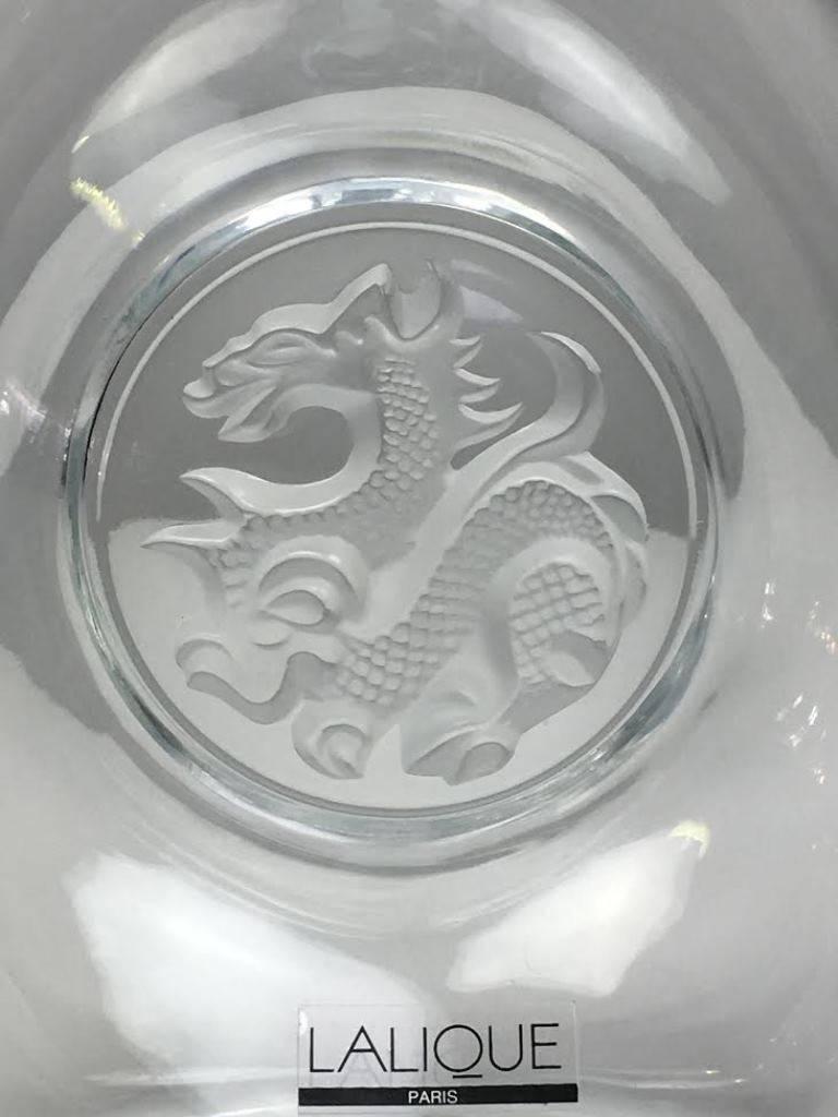 limited edition Lalique French crystal chimere dragon decanter.
Signed and number #12 on base.