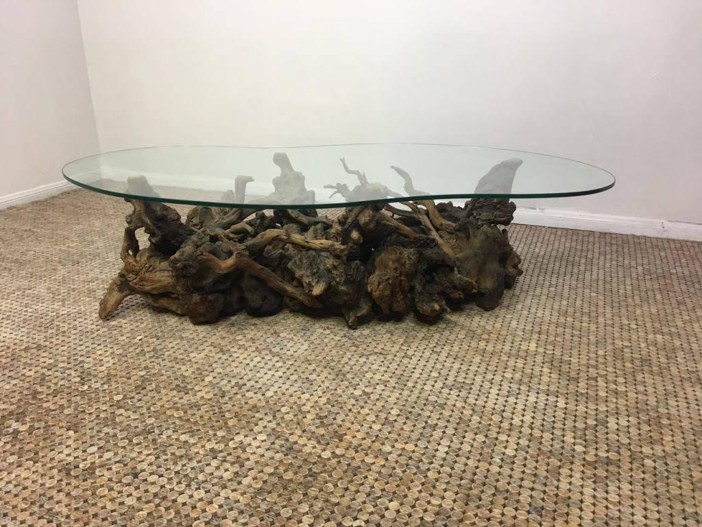 Organic and sculptural this root based coffee table is in perfect condition and provides whimsy and interest to any room.