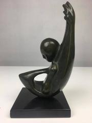 Erwin Binder Signed Mid-Century Modern Bronze Sculpture "La Guitarra"