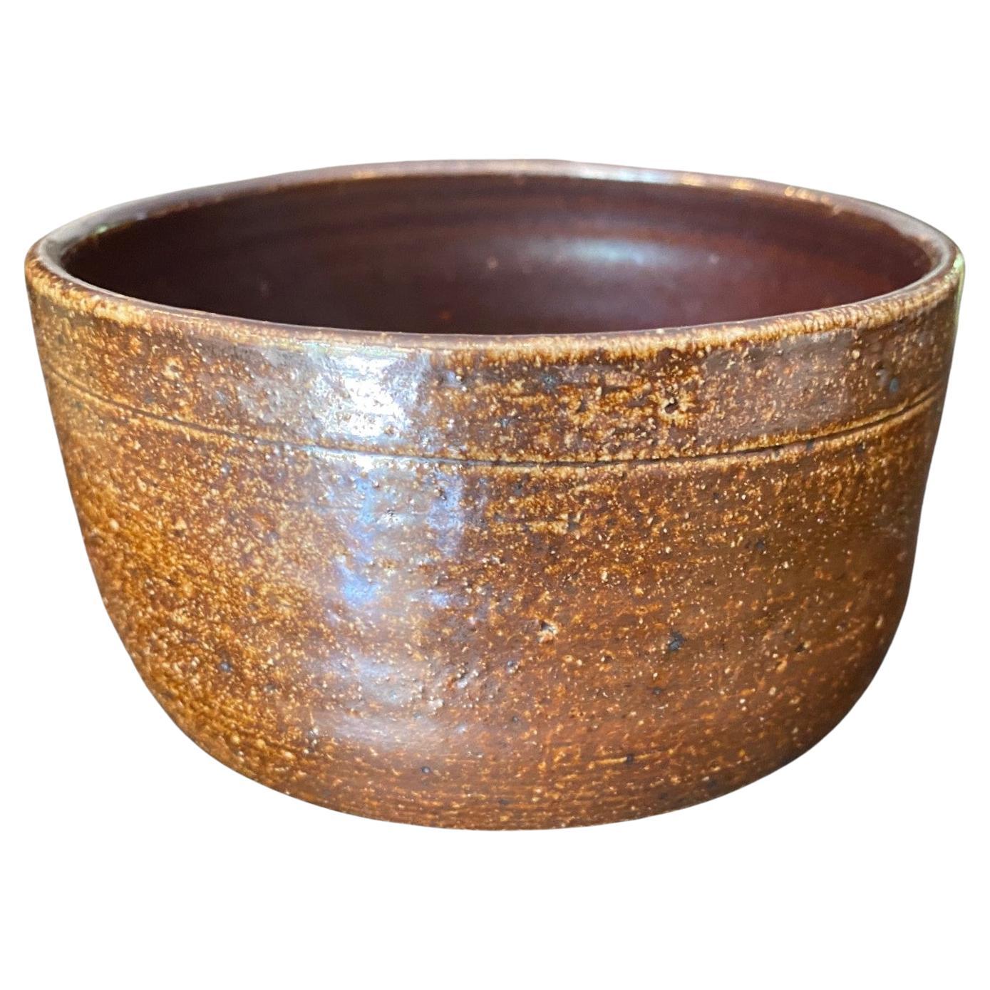 Bol à thé Chawan en céramique asiatique japonaise Bizen Yaki Ware Wabi-Sabi Studio Pottery
