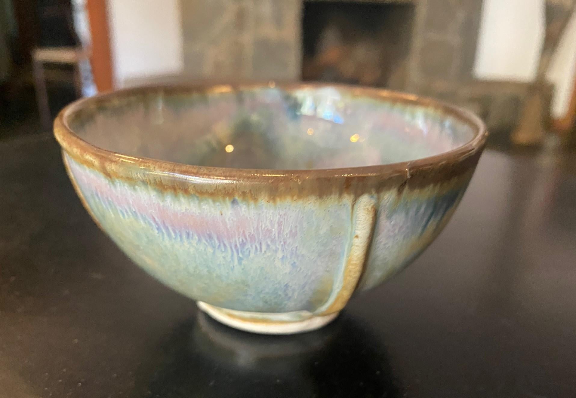 Brother Thomas Bezanson Signed Benedictine Monk Studio Pottery Glazed Art Bowl im Zustand „Gut“ im Angebot in Studio City, CA