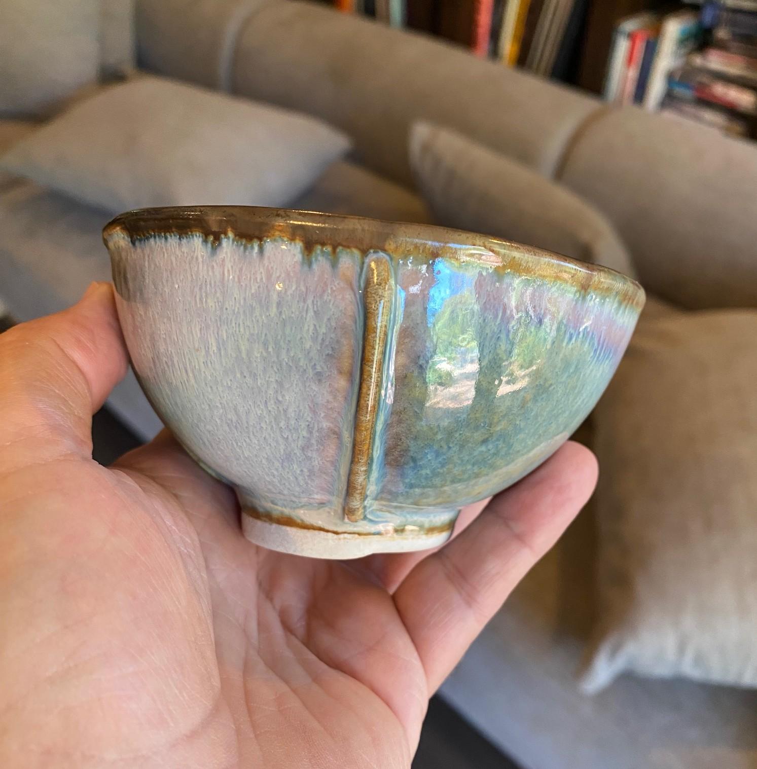 Brother Thomas Bezanson Signed Benedictine Monk Studio Pottery Glazed Art Bowl im Angebot 2