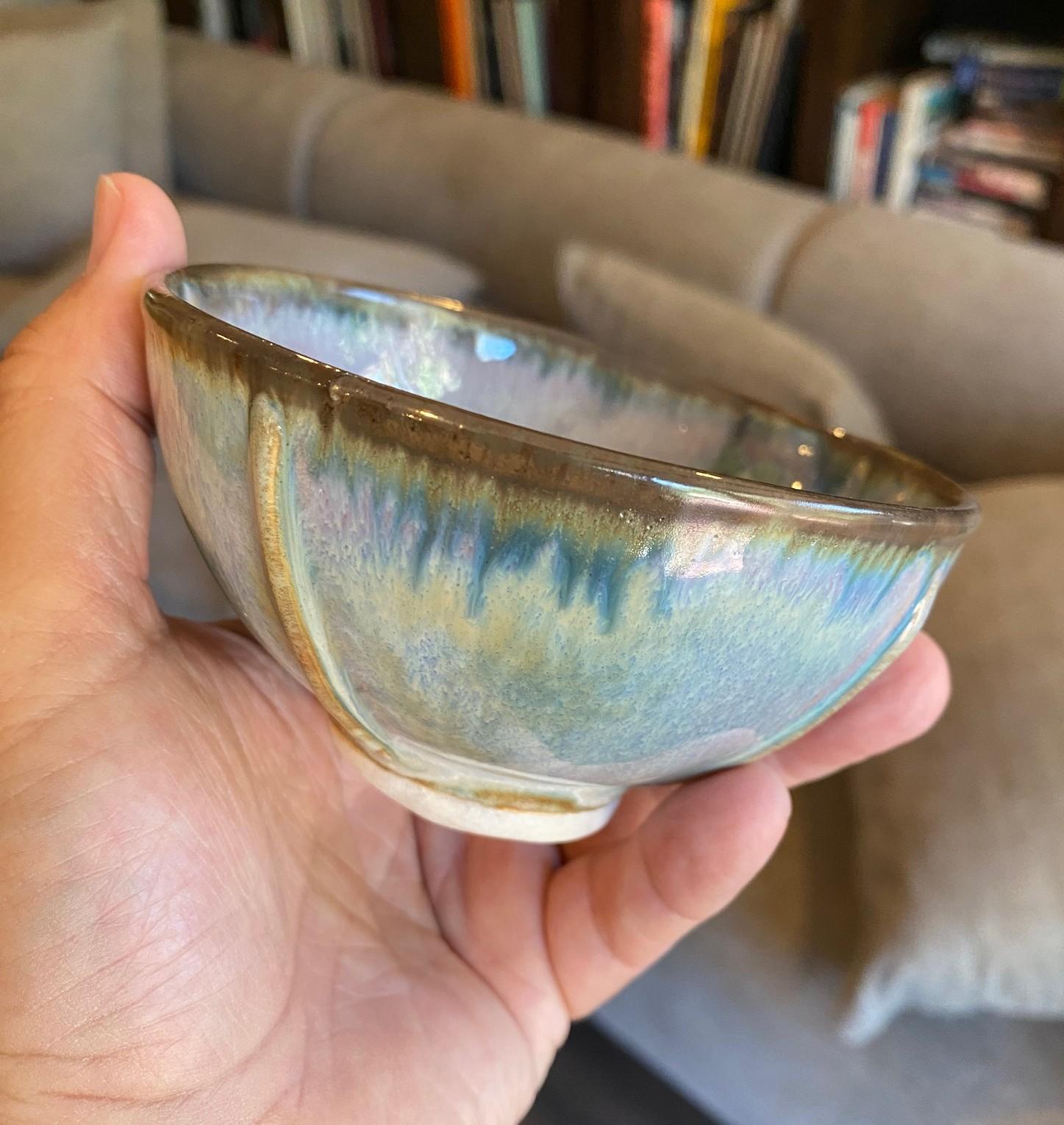 Brother Thomas Bezanson Signed Benedictine Monk Studio Pottery Glazed Art Bowl im Angebot 4
