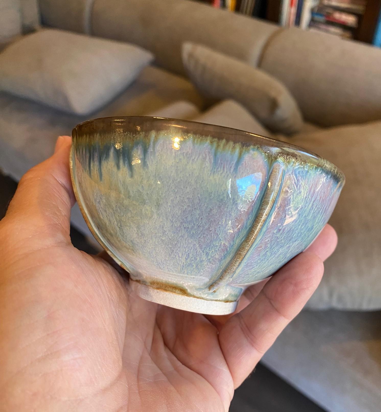Brother Thomas Bezanson Signed Benedictine Monk Studio Pottery Glazed Art Bowl im Angebot 5