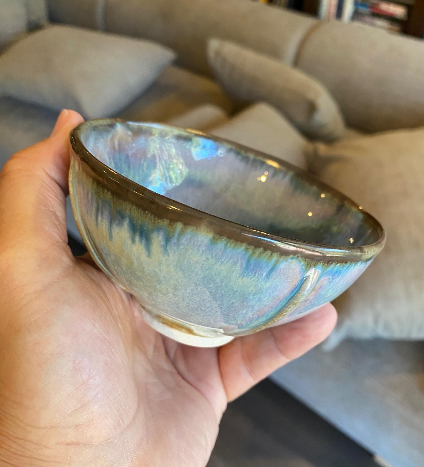 Brother Thomas Bezanson Signed Benedictine Monk Studio Pottery Glazed Art Bowl im Angebot 6