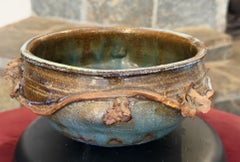 Mid-Century California Studio Pottery or Japanese Asian Art Signed Glazed Bowl