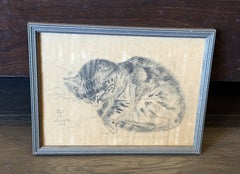 Léonard Tsuguharu Foujita Signed Collotype Print Harhas The Book of Cats 1929