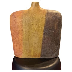 Marcello Fantoni Signed Mid-Century Italian Raymor Glazed Pillow Vase Sculpture