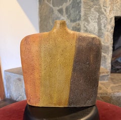 Marcello Fantoni Signed Mid-Century Italian Raymor Glazed Pillow Vase Sculpture