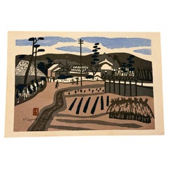 Kiyoshi Saito Signed Japanese Woodblock Landscape Print Summer in Aizu