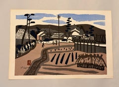 Kiyoshi Saito Signed Japanese Woodblock Landscape Print Summer in Aizu