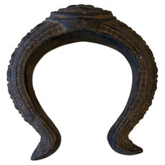 Antique Southeast Asian Cambodian Khmer Bronze Warrior Bracelet Bangle Sculpture