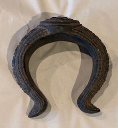 Antique Southeast Asian Cambodian Khmer Bronze Warrior Bracelet Bangle Sculpture