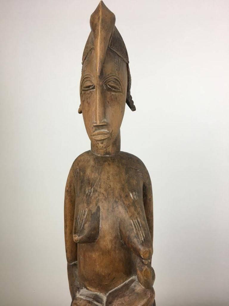 Antique African carved figures of mother and child. Likely Ethiopian.

Dimensions:  33.5