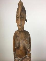 Antique African Mother and Child Carved Statue, Ethiopia