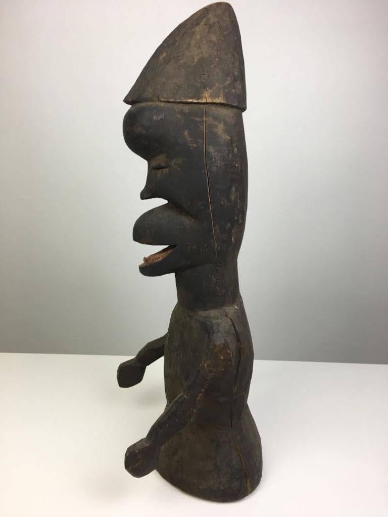 Gambian Laughing African Carved Bust