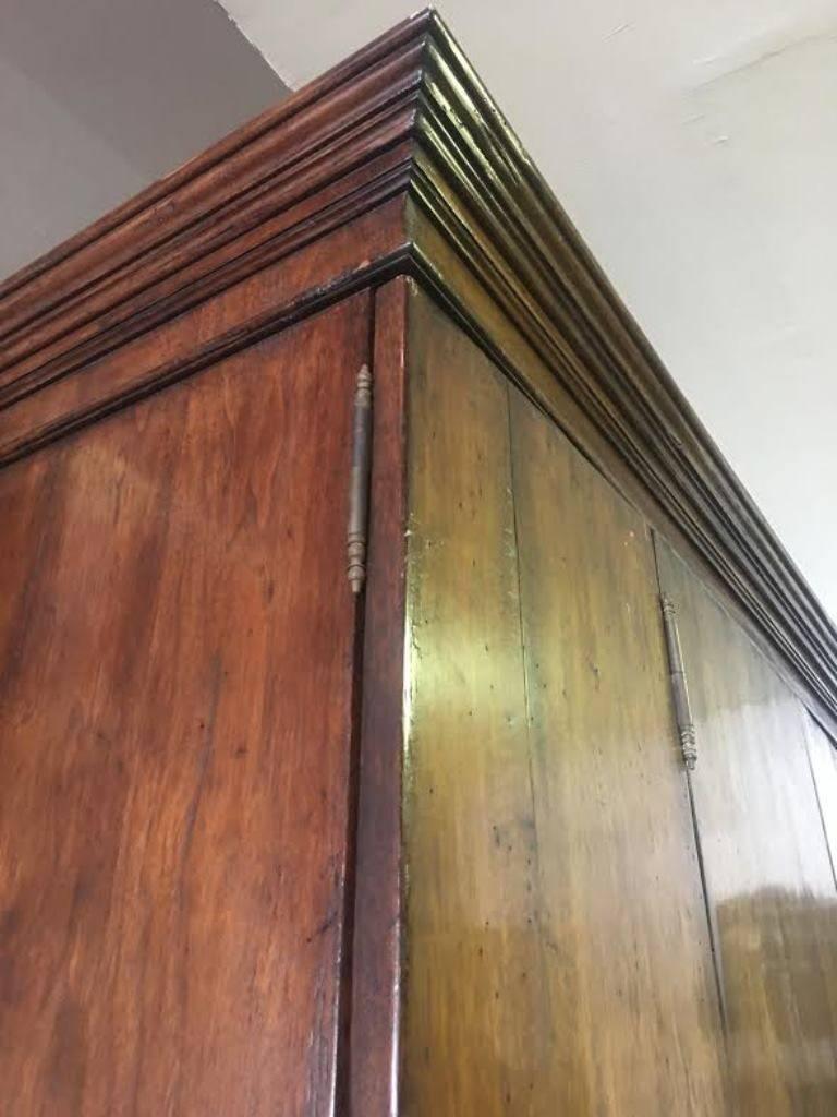 American Classical Dessin Fournir Signed Exceptionally Large Two Part Wood Ricci Cabinet For Sale