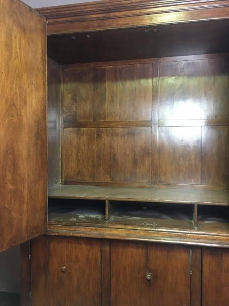 American Dessin Fournir Signed Exceptionally Large Two Part Wood Ricci Cabinet