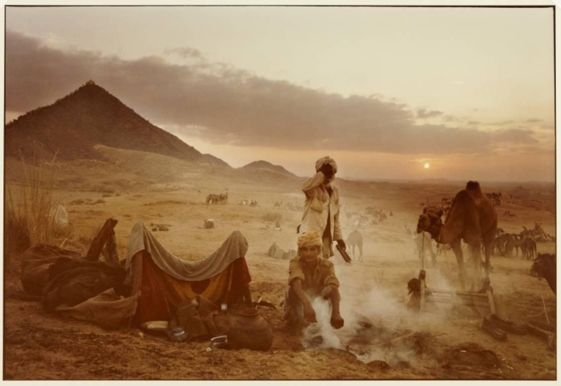 Modern Mitch Epstein Signed Color Photograph Pushkar Camel Fair, Rajasthan India, 1978 For Sale