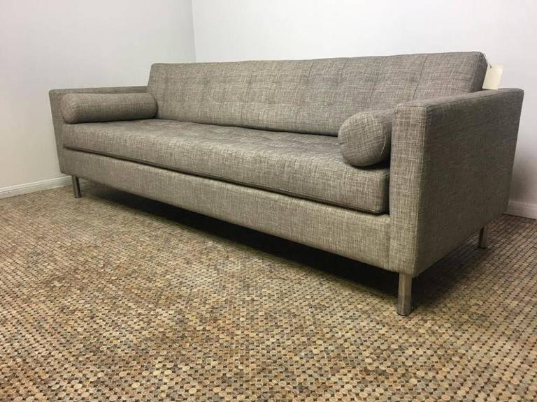Sleek and mid-century scaled the Melia sofa is stylish and hip.

The sofa can be customized to your liking with plenty of fabric colors and options to choose from.

It can also be sized to your space. Pricing may change