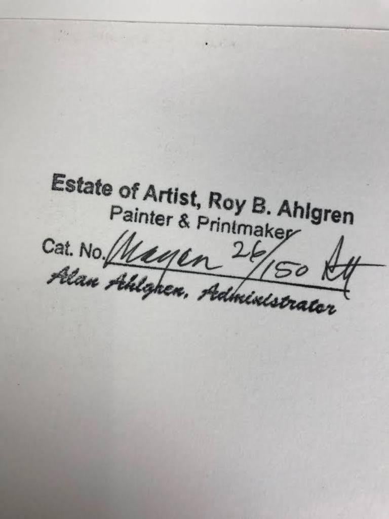 Roy Ahlgren Limited Edition Signed Modern Silk Screen Print 