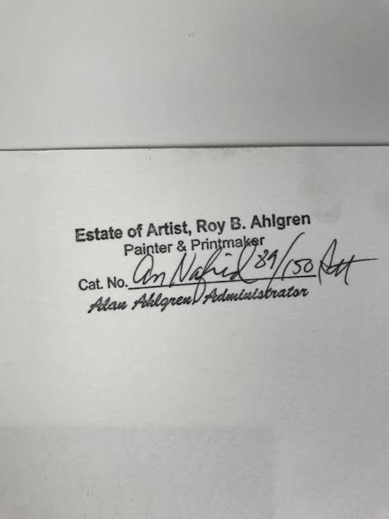 Roy Ahlgren Signed Limited Edition Silk Screen Print 