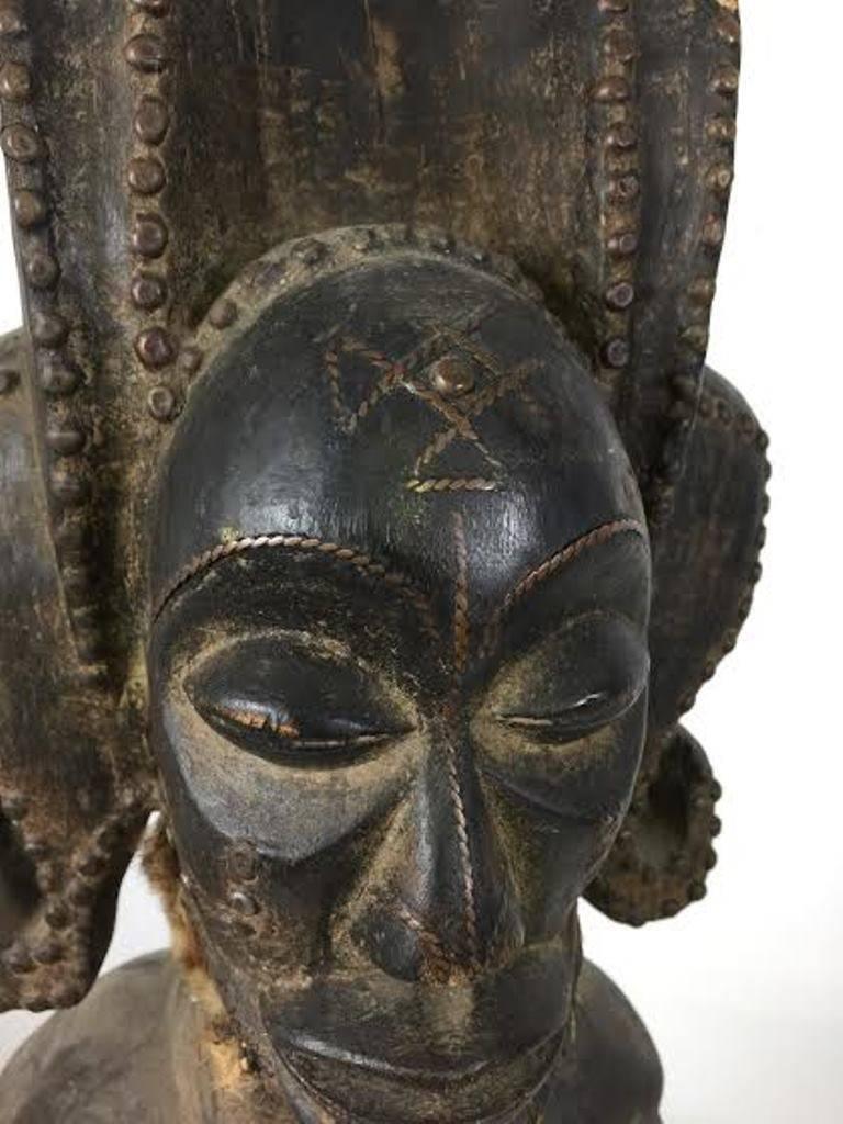Vintage African Carved Wood Tribal Ancestor Figure 1