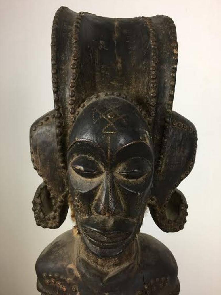 Vintage African Carved Wood Tribal Ancestor Figure 2