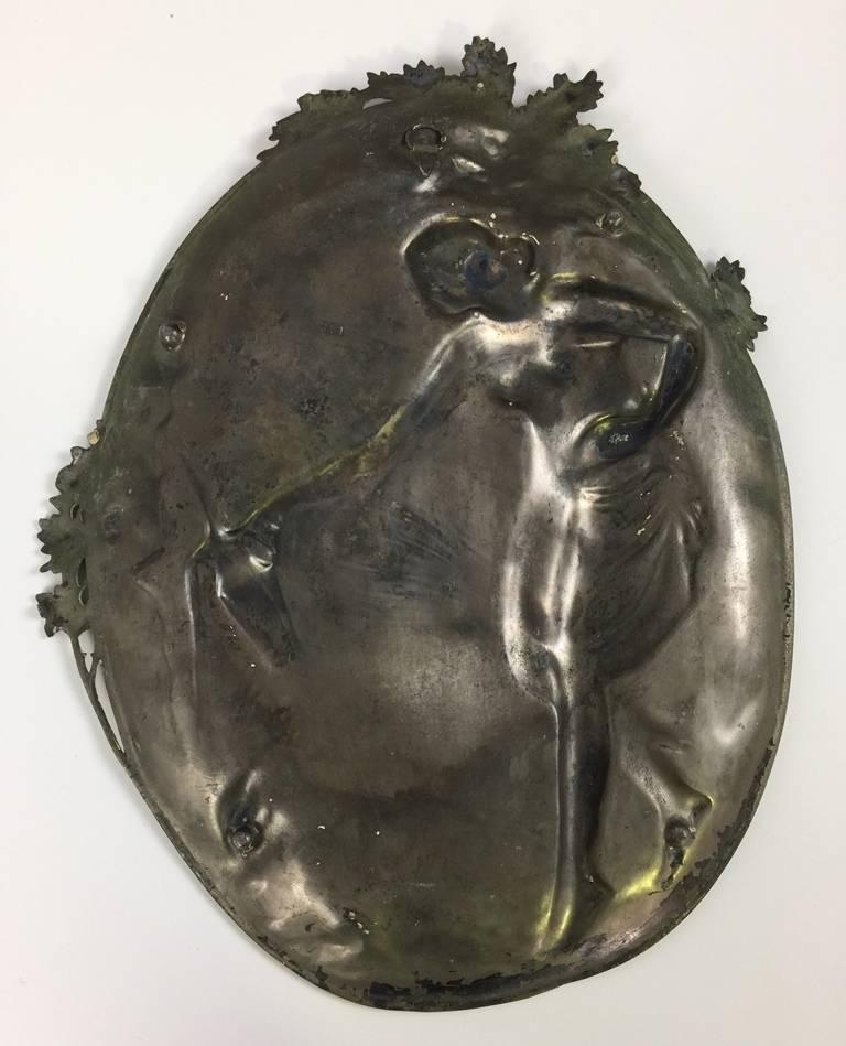Art Nouveau Pewter Plate / Dish/ Plaque In Good Condition In Studio City, CA