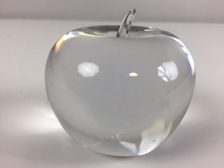 Tiffany Glass Apple Paperweight at 1stDibs