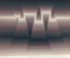 Sérigraphie en soie signée Roy Ahlgren « Dusk and Dawn » en édition limitée